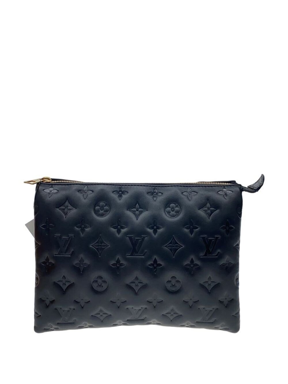 LOUIS VUITTON Cushion Monogram Embossed Leather Black